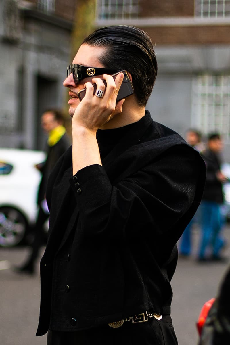 london fashion week fall winter 2019 fw19 street style streetsnaps gucci balenciaga jacquemus fendi vans raf simons