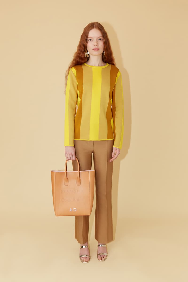 Mansur Gavriel Spring Summer 2019 Lookbook Sweater Yellow Pants Tan