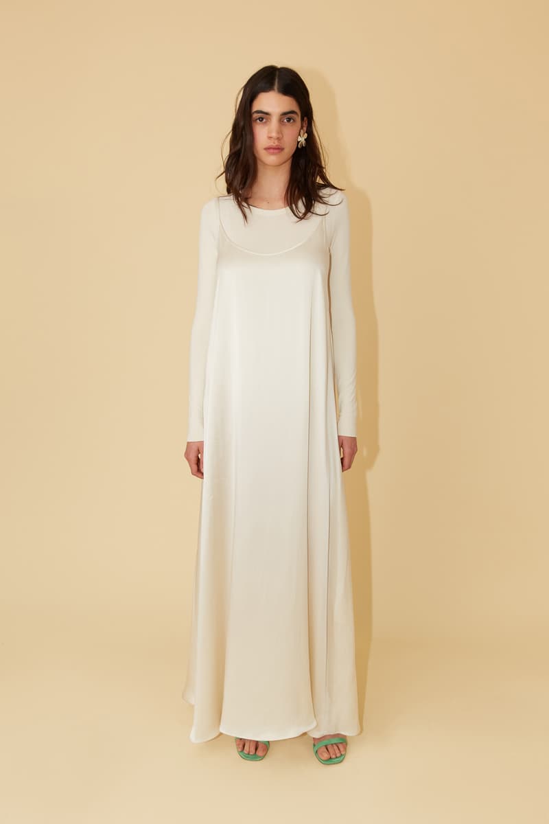 Mansur Gavriel Spring Summer 2019 Lookbook Slip Dress Shirt White