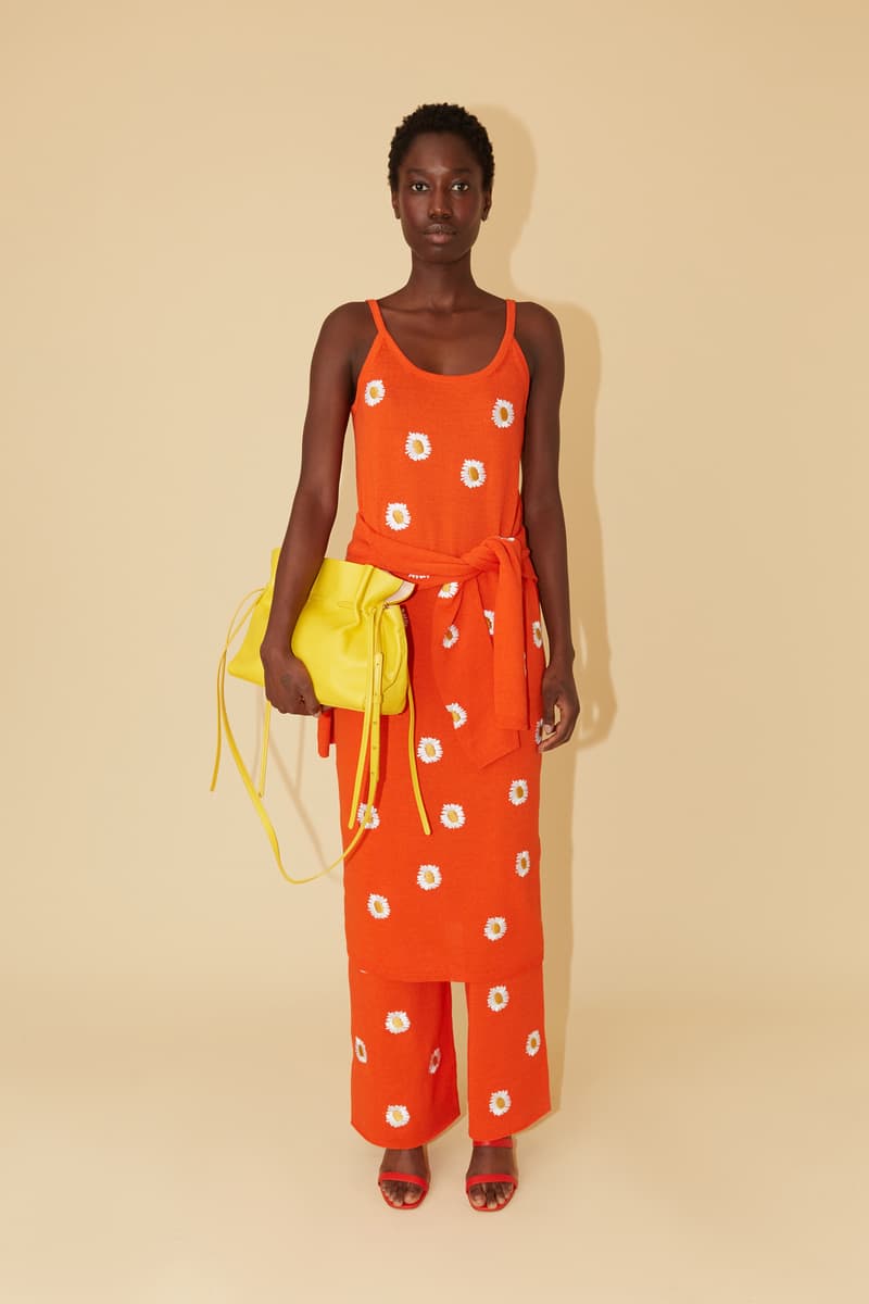 Mansur Gavriel Spring Summer 2019 Lookbook Dress Pants Orange Bag Yellow