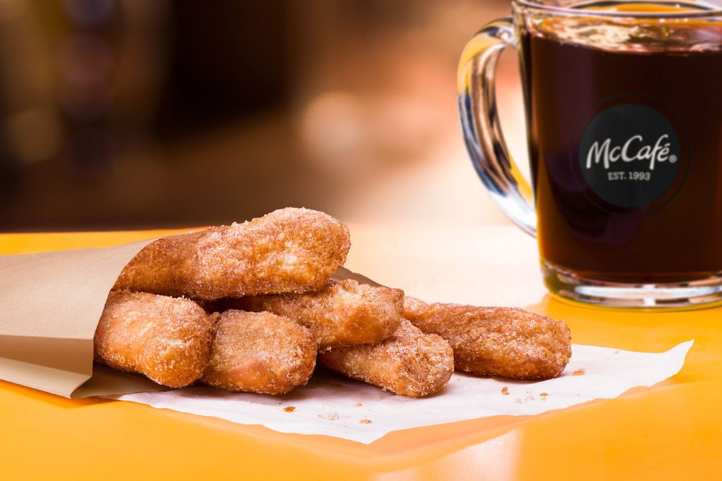 McDonalds Launches New Donut Sticks at McCafe Dessert Coffee Food Cinnamon Sugar Snack 