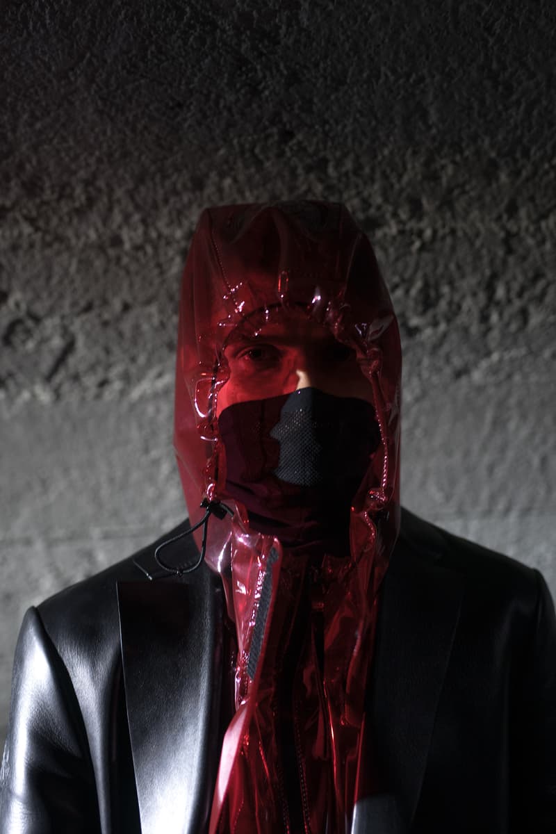 moncler genius milan fashion week presentation alyx matthew williams collaboration pink plastic leather black coat