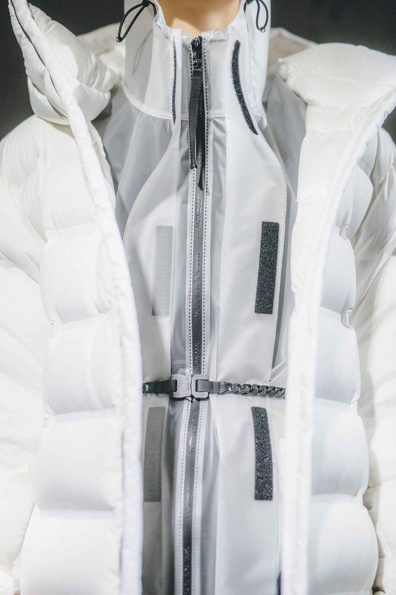 Moncler Genius Milan Fashion Week Presentation 2019 Alyx Collaboration Matthew Williams White Puffer Jacket Belt