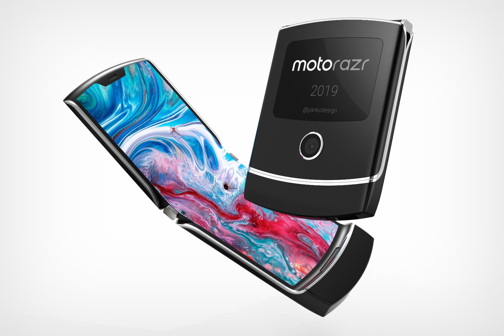 motorola razr flip phone potential first look rendering filed patent technology smartphone