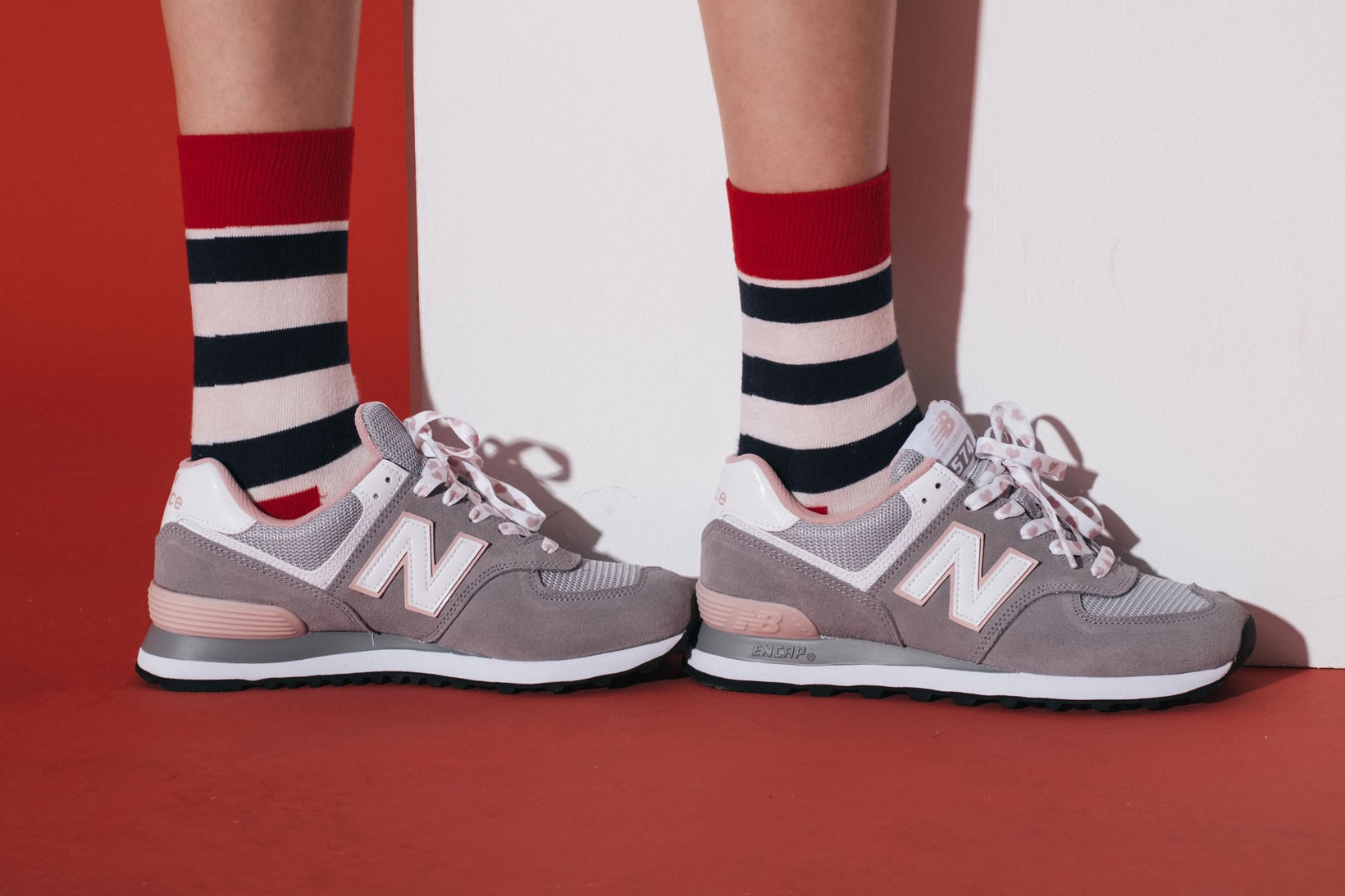 New Balance 574 Valentines Day Team Red Classic Grey