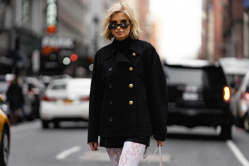 New York Fashion Week Fall Winter 2019 Street Style Snaps Coat Black