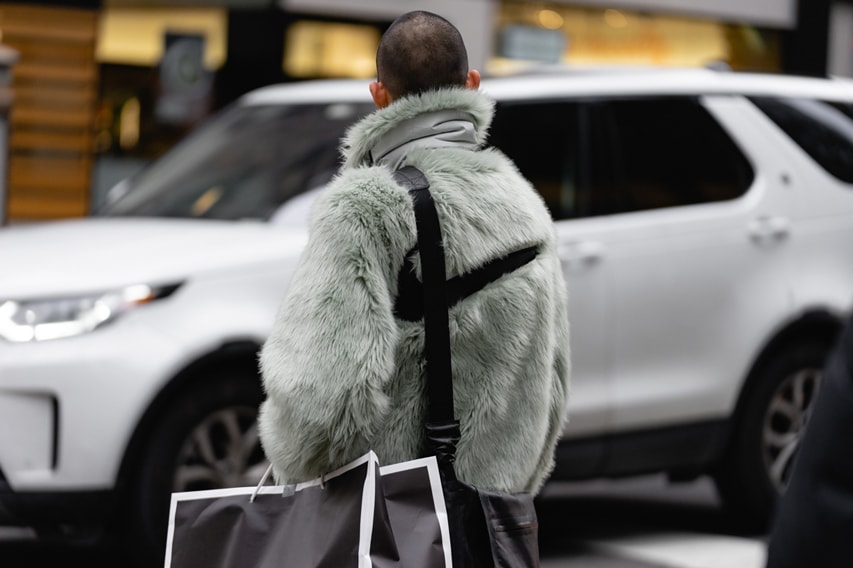 New York Fashion Week Fall Winter 2019 Street Style Snaps Ambush x Nike Coat Green Black
