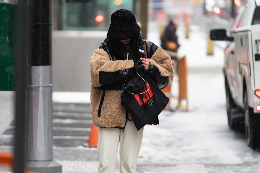 New York Fashion Week Fall Winter 2019 Street Style Snaps Jacket Tan Bag Black