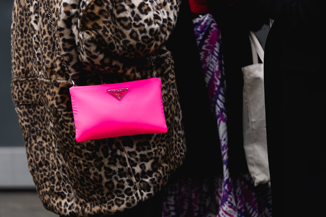 new york fashion week nyfw fall winter 2019 fw19 street style prada neon pink bag