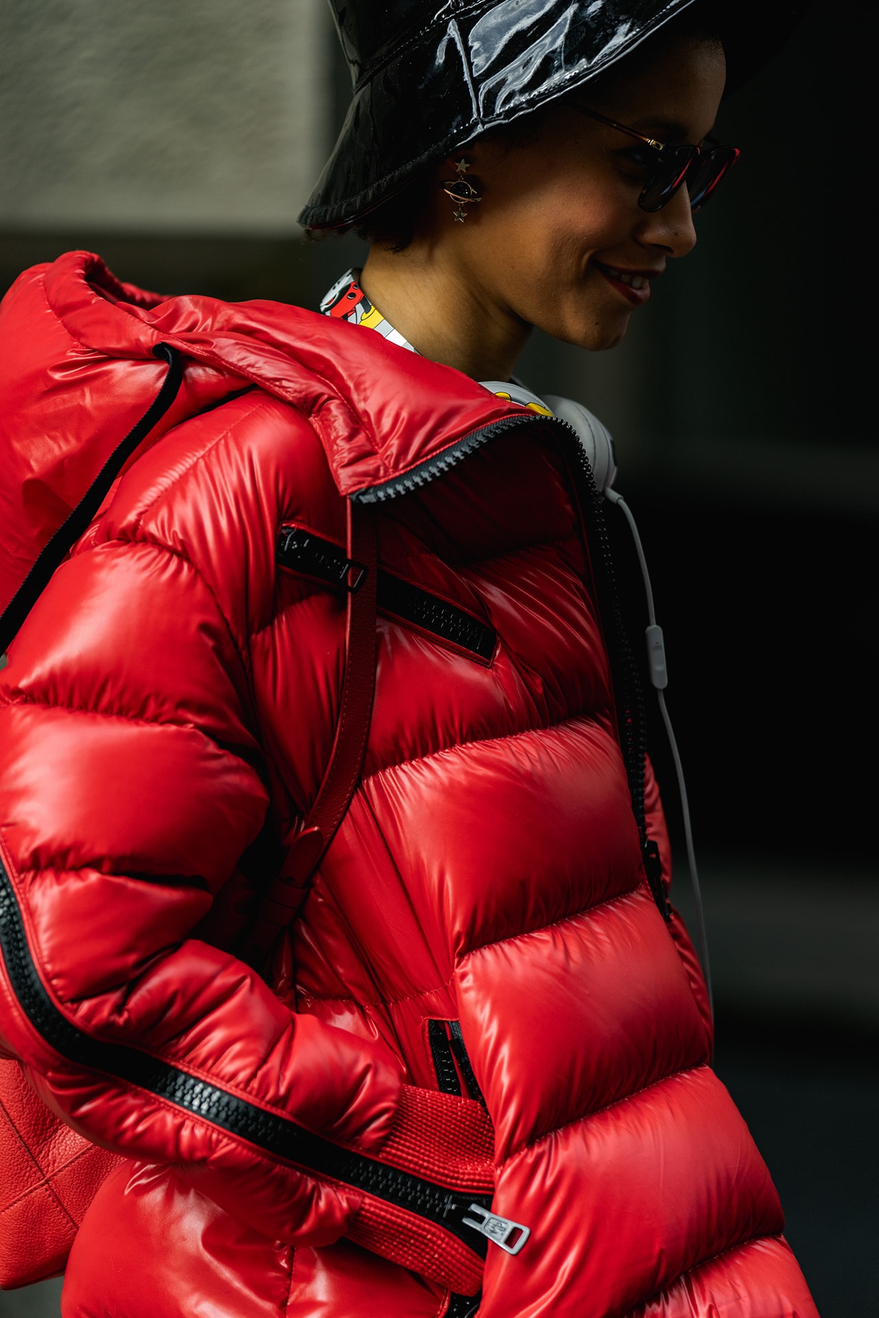new york fashion week nyfw fall winter 2019 fw19 street style blogger influencer red puffer jacket