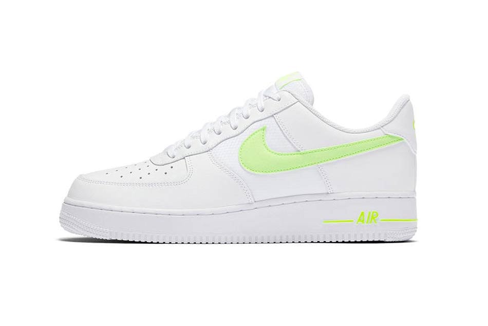 Nike's Air Force 1 Mesh & Leather, Volt & Grey