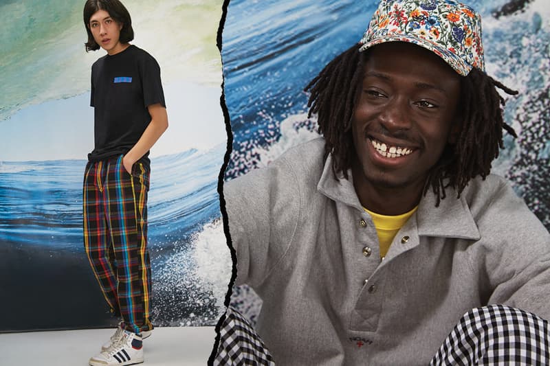 NOAH Spring Summer 2019 Lookbook Plaid Pants Blue Black Red Shirt Grey