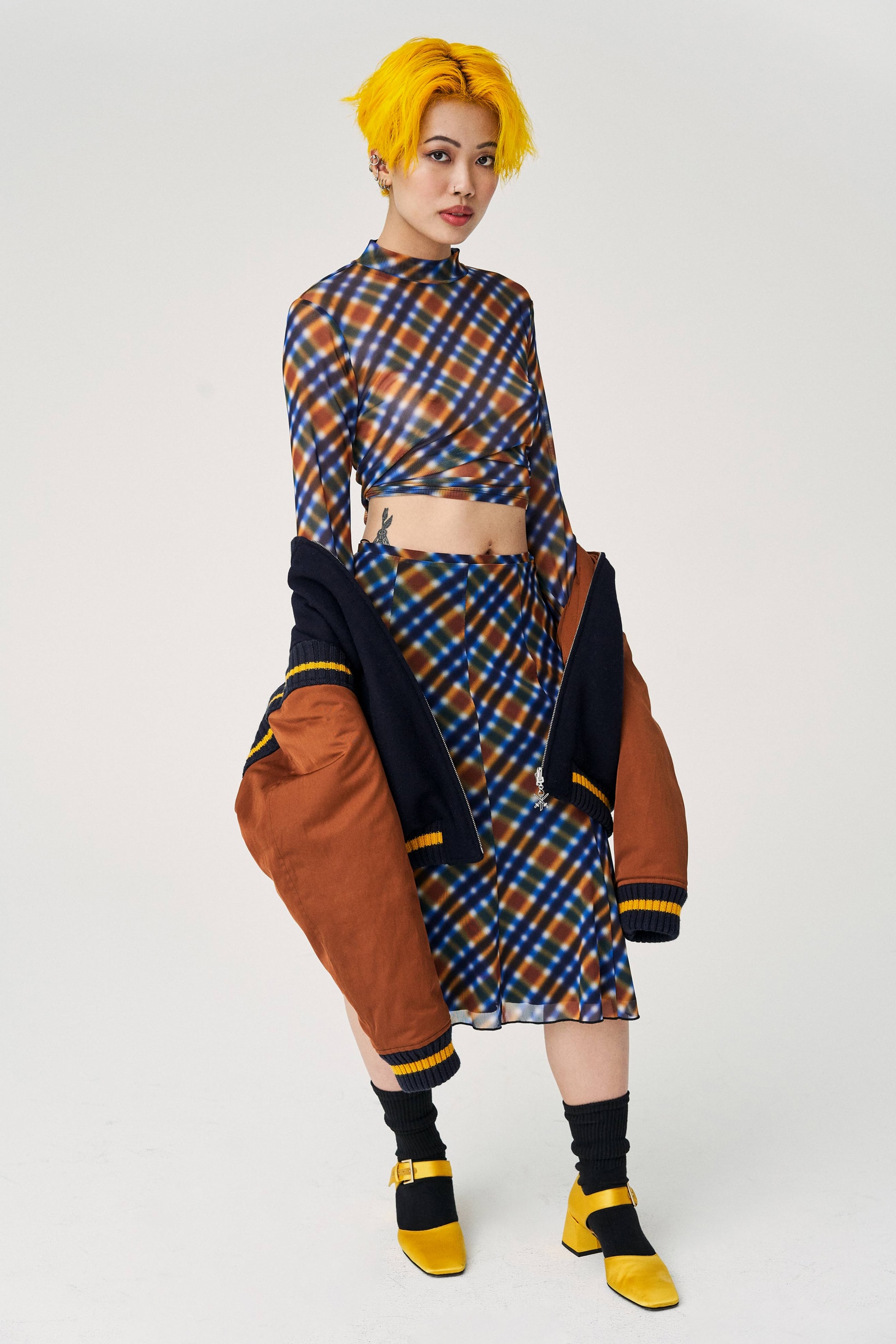 Opening Ceremony Fall Winter 2019 Lookbook Erica Zhang Top Skirt Blue Red