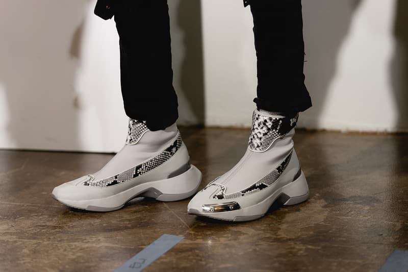 Palm Angels Fall Winter 2019 FW19 NYFW New York Fashion Week Runway Show Backstage White Boots Silver
