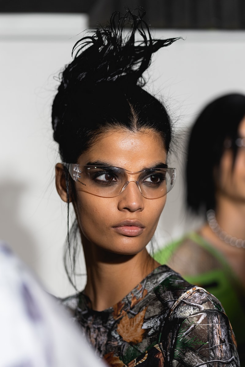 Palm Angels Fall Winter 2019 FW19 NYFW New York Fashion Week Runway Show Backstage Glasses Clear Safety Hair Beauty
