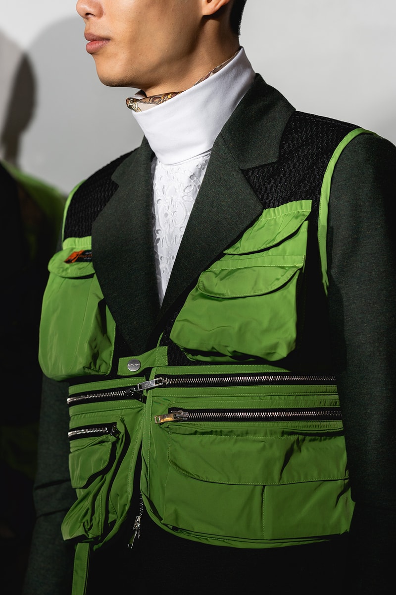 Palm Angels Fall Winter 2019 FW19 NYFW New York Fashion Week Runway Show Backstage Green Tactical Vest Utility
