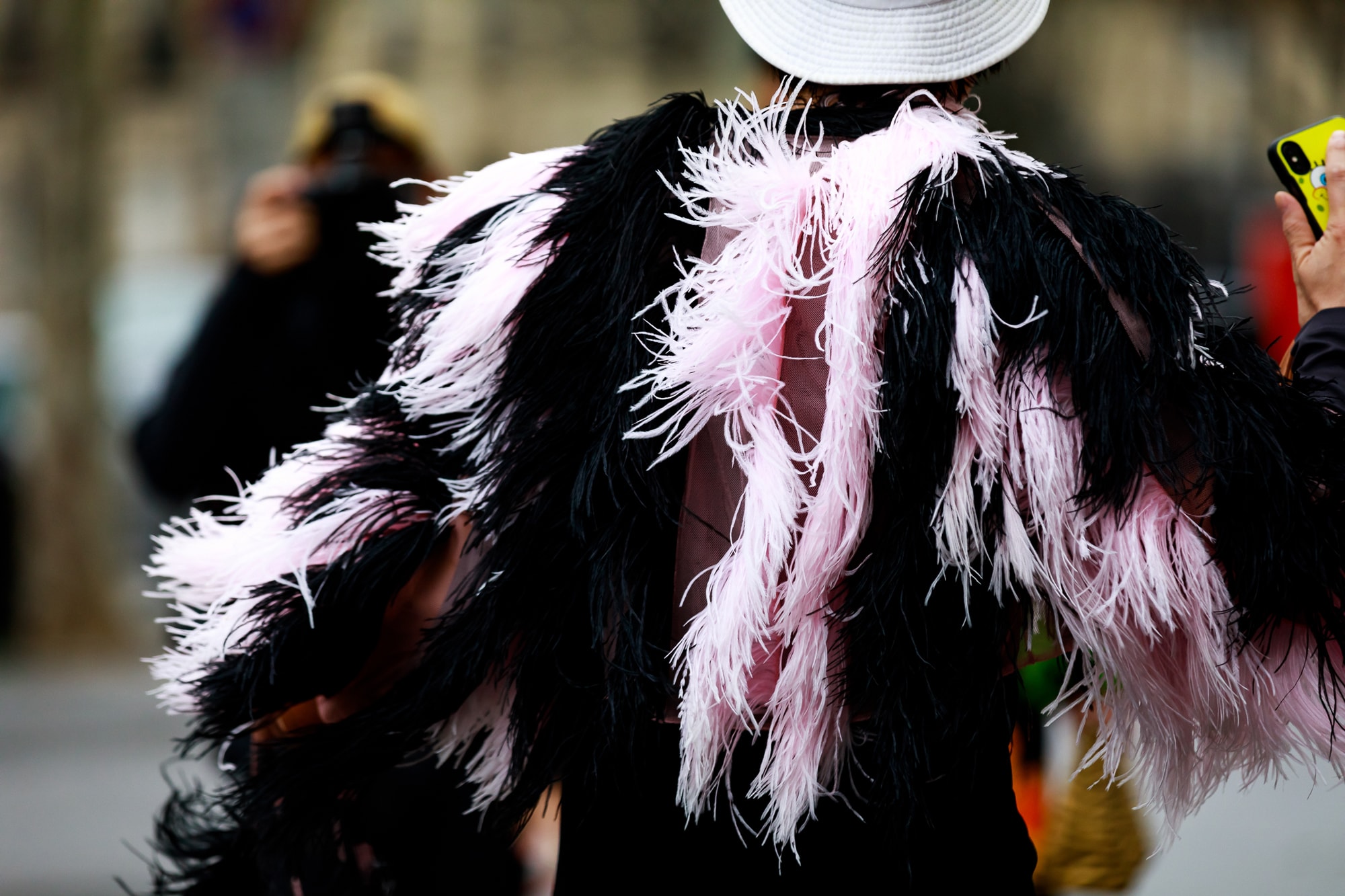 Paris Fashion Week Street Style Fall Winter 2019 Jacket Pink Black