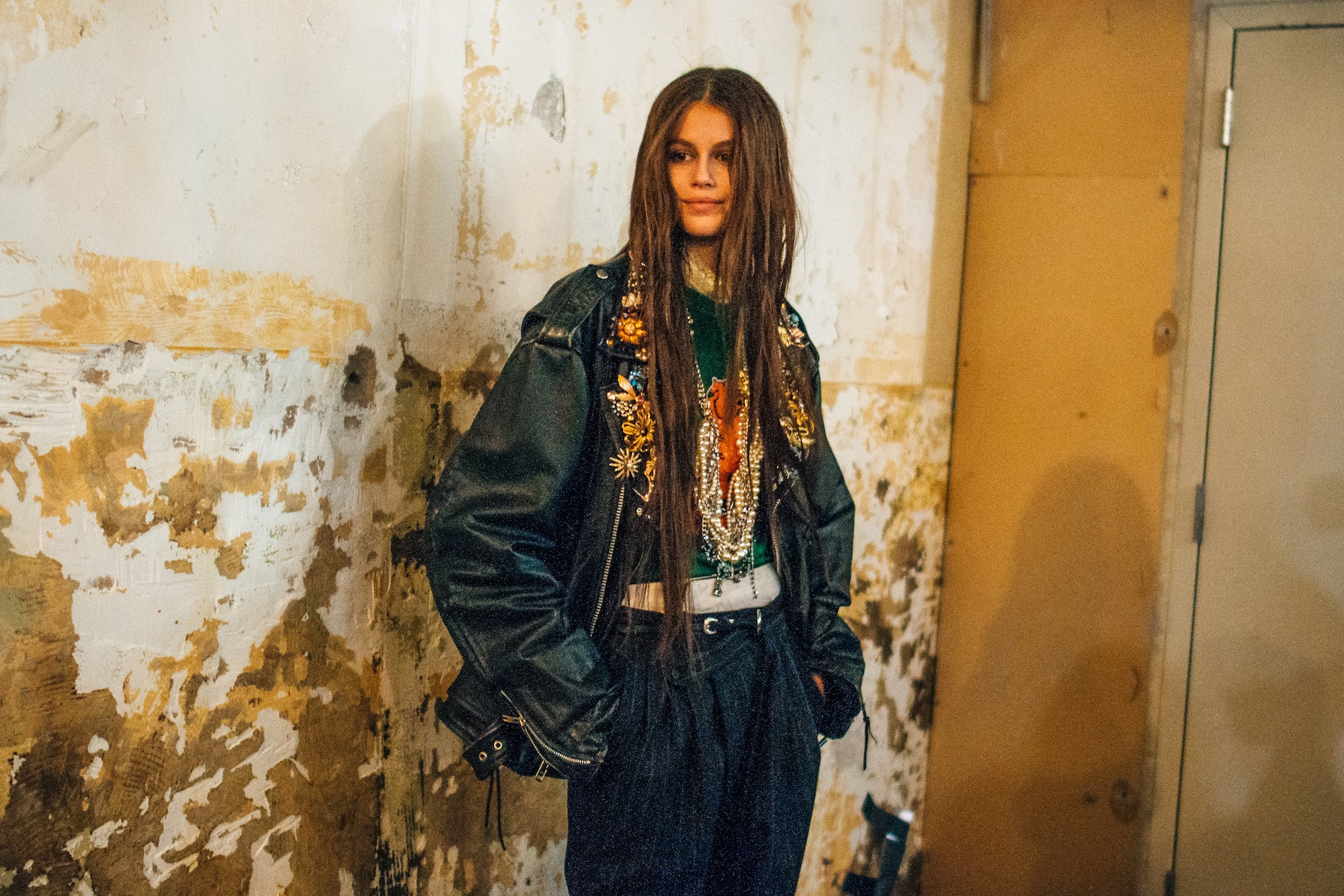  Backstage at R13's FW19 New York Fashion Week Show Kaia Gerber Adesuwa Aighewi Fall Winter 2019 Fashion Show Runway BTS Behind The Scenes Collection 
