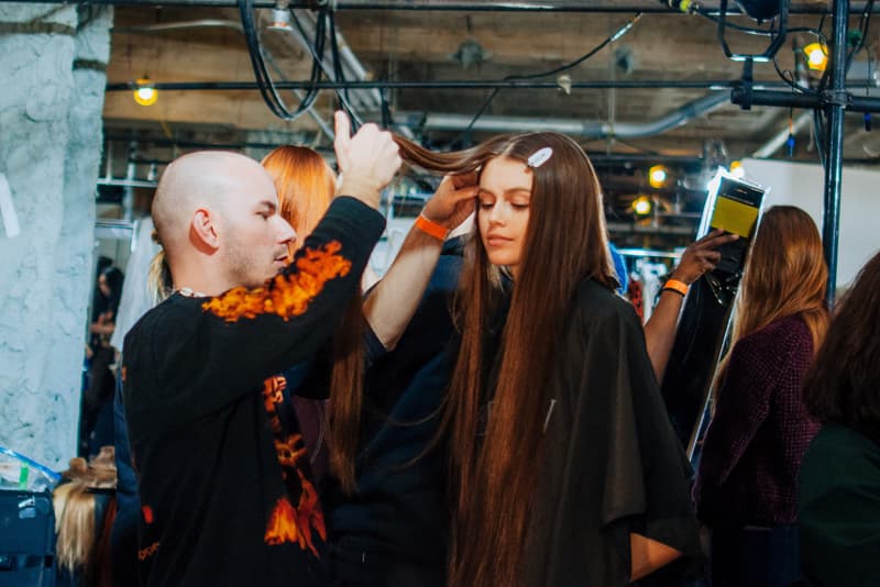 Backstage at R13's FW19 New York Fashion Week Show Kaia Gerber Adesuwa Aighewi Fall Winter 2019 Fashion Show Runway BTS Behind The Scenes Collection