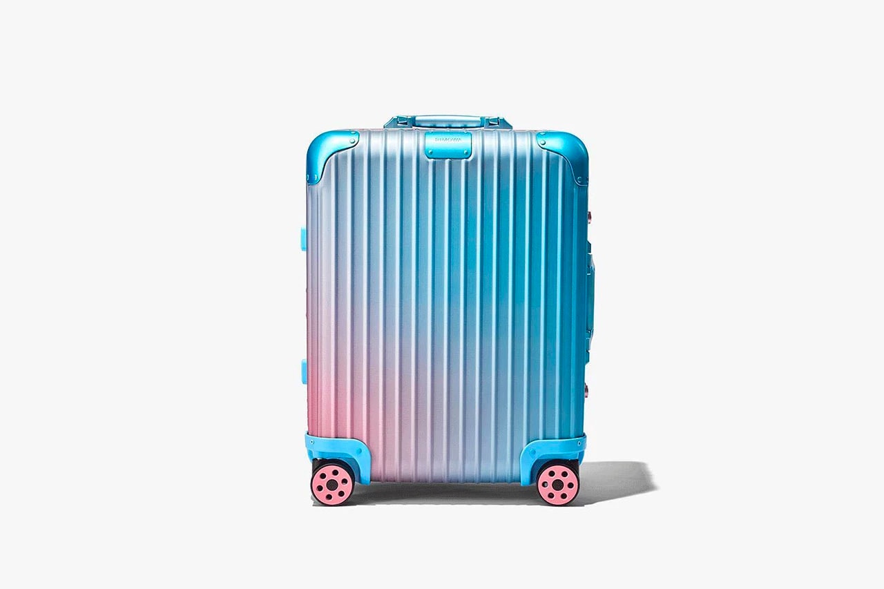 RIMOWA Suitcase Luggage Aluminum Alex Israel Collaboration 2019 Blue Pink Sunset Frieze Art Fair Los Angeles