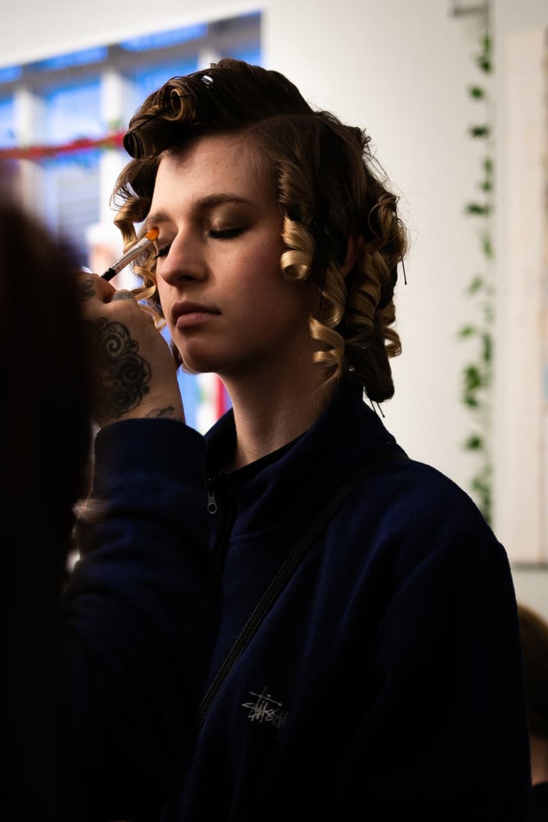 Backstage at Ryan Lo's Fall/Winter 2019 Show at London Fashion Week Stephen Jones Collaboration Behind The Scenes Runway Backstage Shots Exclusive LFW FW19