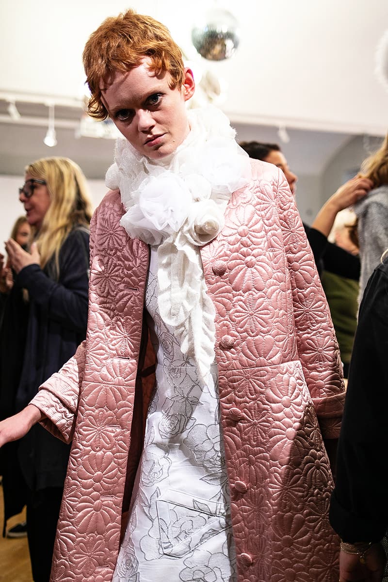 Backstage at Ryan Lo's Fall/Winter 2019 Show at London Fashion Week Stephen Jones Collaboration Behind The Scenes Runway Backstage Shots Exclusive LFW FW19