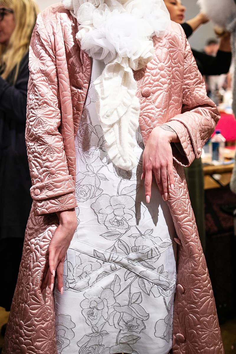 Backstage at Ryan Lo's Fall/Winter 2019 Show at London Fashion Week Stephen Jones Collaboration Behind The Scenes Runway Backstage Shots Exclusive LFW FW19