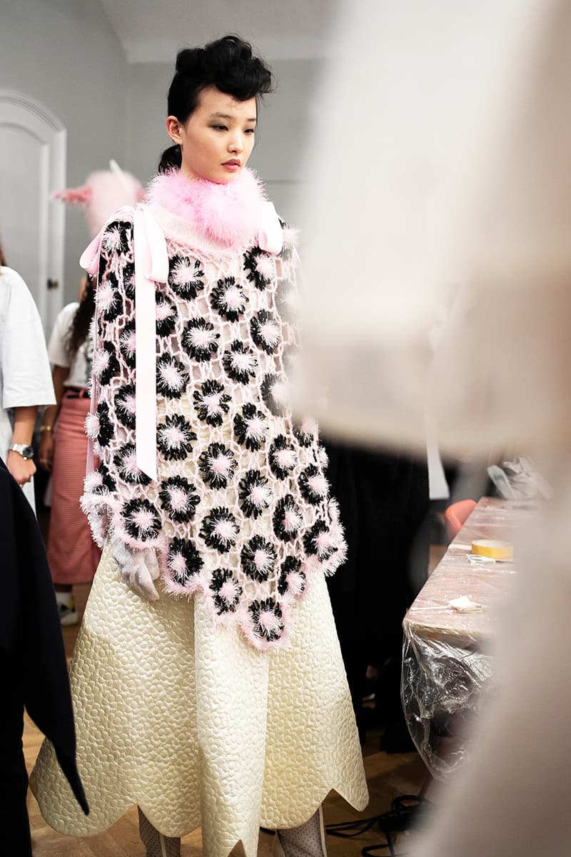 Backstage at Ryan Lo's Fall/Winter 2019 Show at London Fashion Week Stephen Jones Collaboration Behind The Scenes Runway Backstage Shots Exclusive LFW FW19