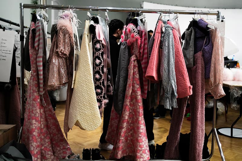 Backstage at Ryan Lo's Fall/Winter 2019 Show at London Fashion Week Stephen Jones Collaboration Behind The Scenes Runway Backstage Shots Exclusive LFW FW19