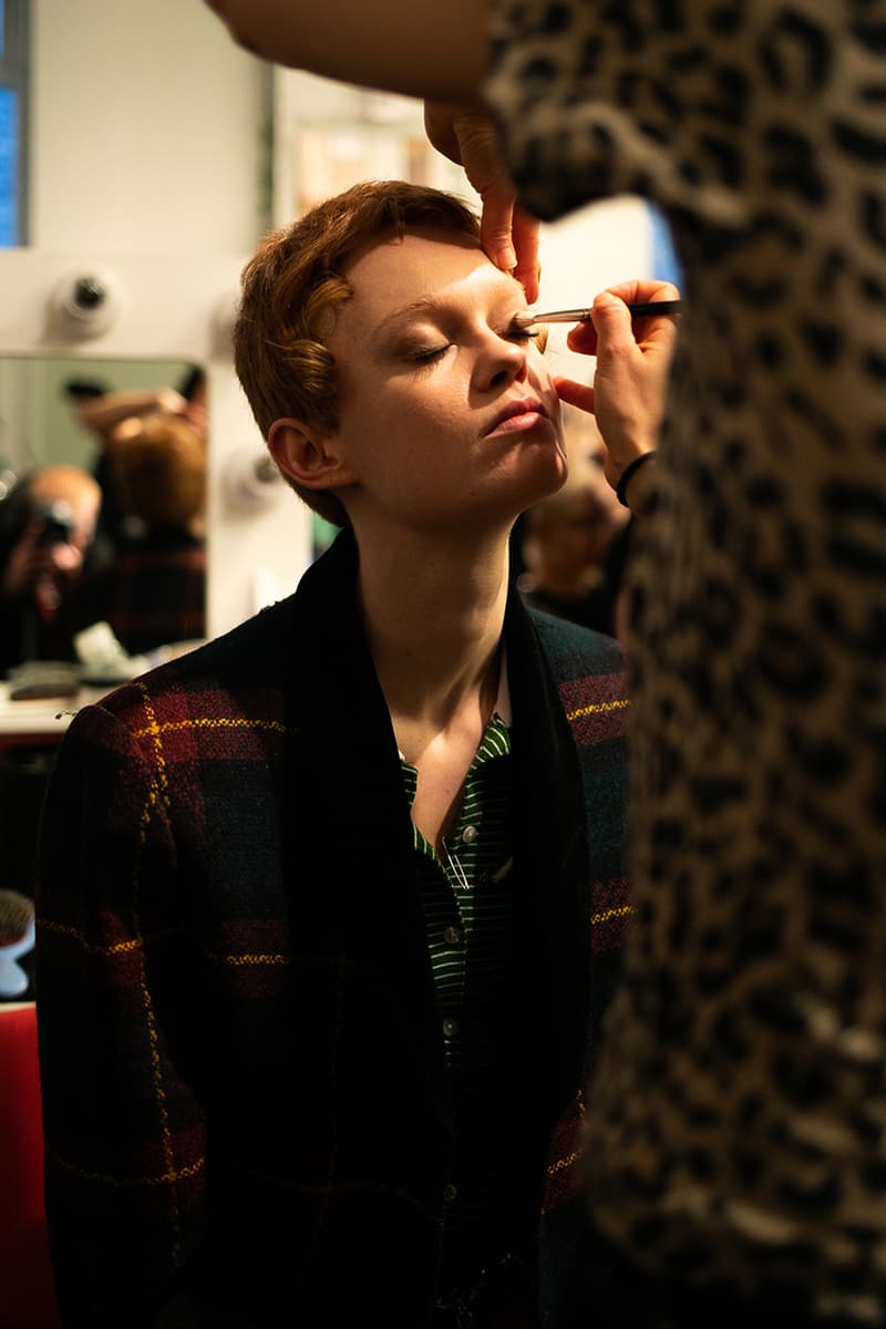 Backstage at Ryan Lo's Fall/Winter 2019 Show at London Fashion Week Stephen Jones Collaboration Behind The Scenes Runway Backstage Shots Exclusive LFW FW19