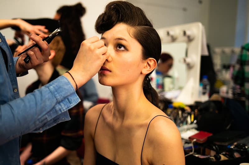 Backstage at Ryan Lo's Fall/Winter 2019 Show at London Fashion Week Stephen Jones Collaboration Behind The Scenes Runway Backstage Shots Exclusive LFW FW19