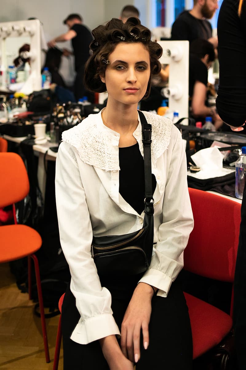 Backstage at Ryan Lo's Fall/Winter 2019 Show at London Fashion Week Stephen Jones Collaboration Behind The Scenes Runway Backstage Shots Exclusive LFW FW19