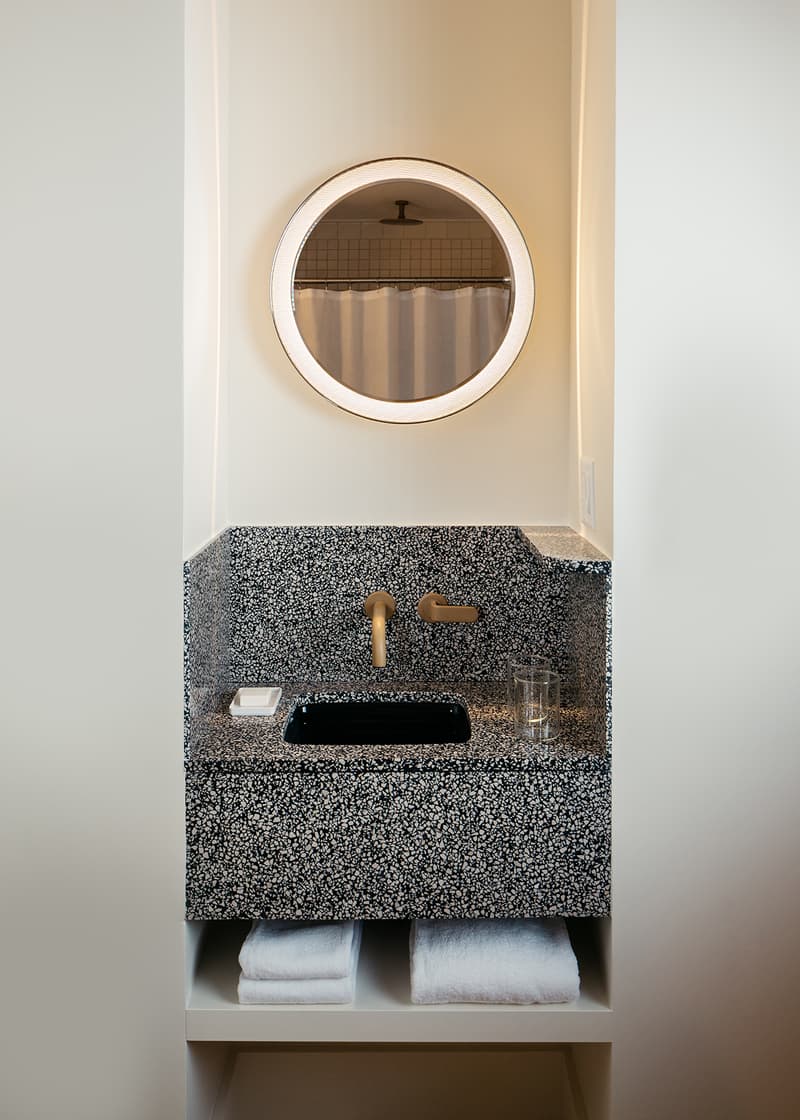 Sister City Hotel Atelier Ace New York City Room Interior Design Minimalist Bathroom Sink
