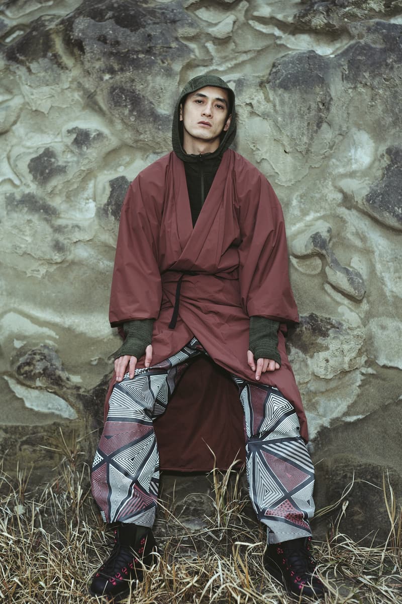 Snow Peak Fall Winter 2019 Collection Lookbook Jacket Maroon Pants Blue