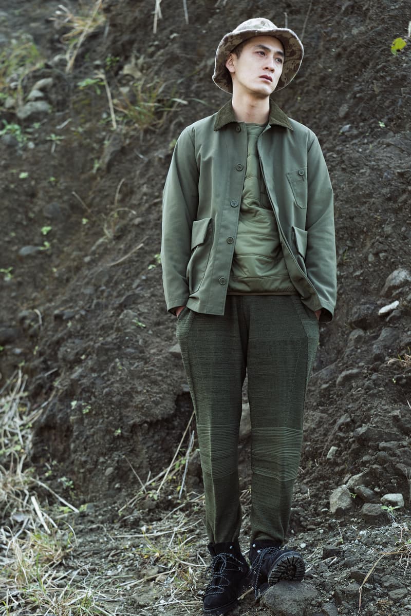 Snow Peak Fall Winter 2019 Collection Lookbook Jacket Pants Green