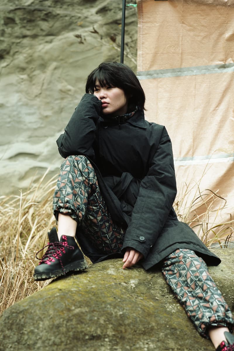 Snow Peak Fall Winter 2019 Collection Lookbook Jacket Grey Shoes Maroon