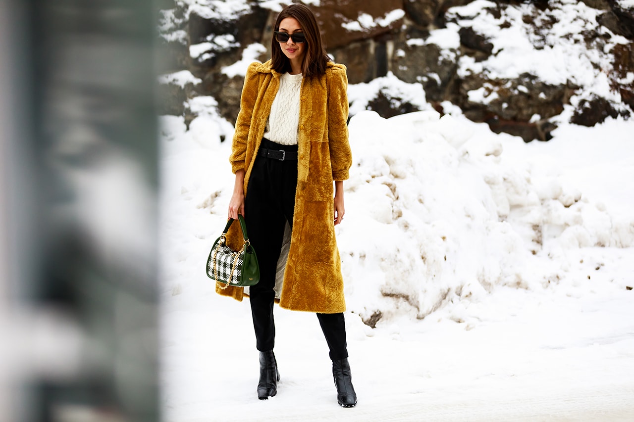stockholm fashion week street style blogger influencer snow coat