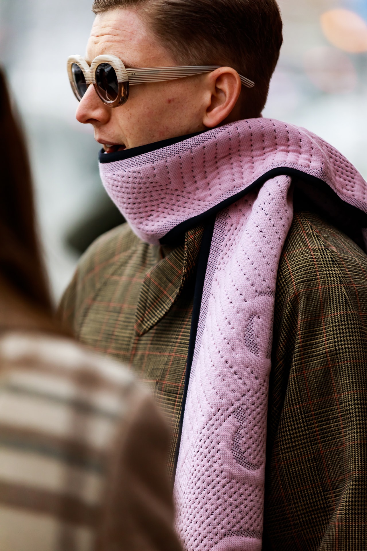 stockholm fashion week street style blogger influencer acne scarf