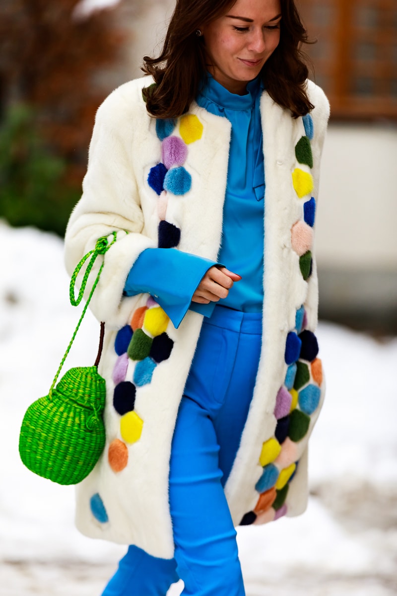 stockholm fashion week street style blogger influencer bag fur