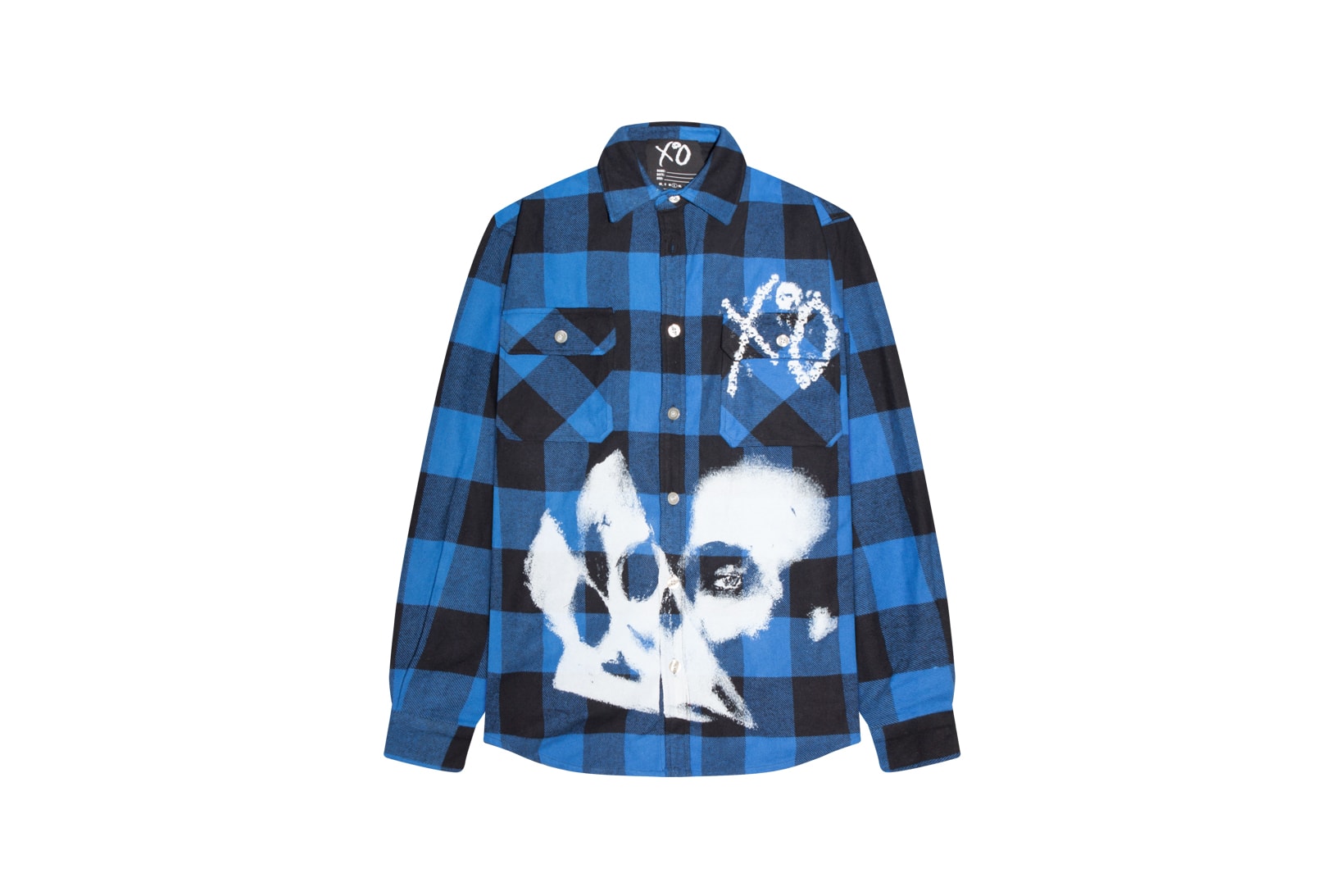 The Weeknd On Thursday Merch Collection Fan Collaboration Flannel Shirt Blue