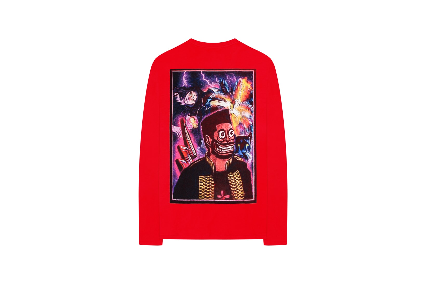 The Weeknd On Thursday Merch Collection Fan Collaboration Long Sleeved Shirt Red