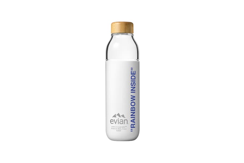Evian by Virgil Abloh One Drop Can Make a Rainbow Capsule Collection Soma Water Bottle Blue