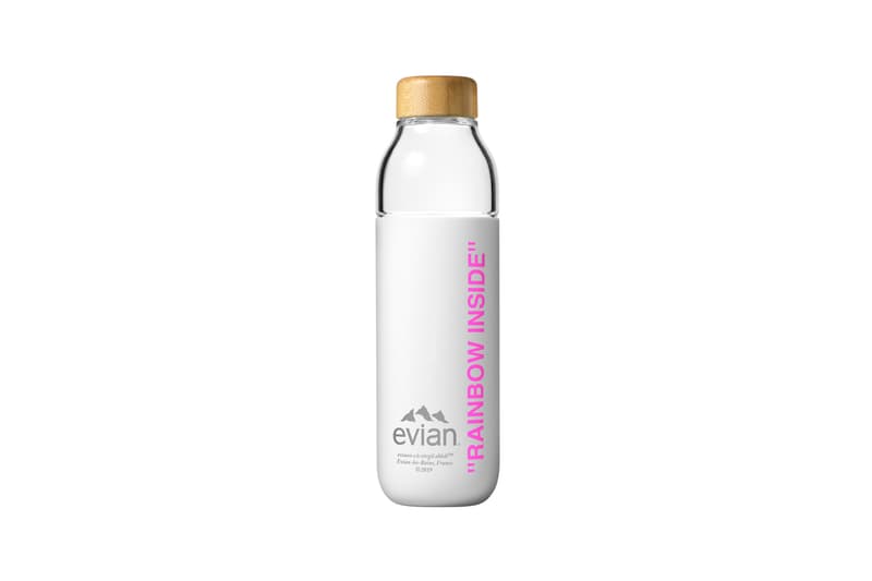 Evian by Virgil Abloh One Drop Can Make a Rainbow Capsule Collection Soma Water Bottle Pink