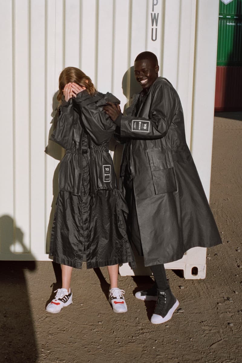 Y-3 GORE-TEX Long Coat Utility Hoodie Jacket Black Campaign