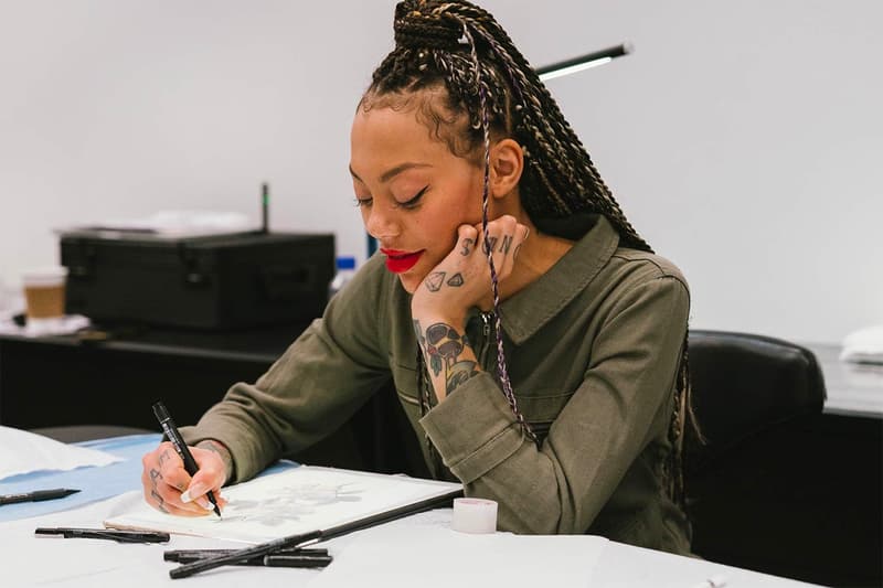 Miryam Lumpini Celebrity Tattoo Artist Drawing Floral Flowers Sketching