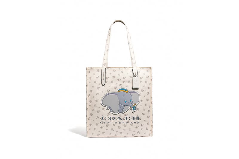 Disney x Coach Dumbo Collection Leather Tote White
