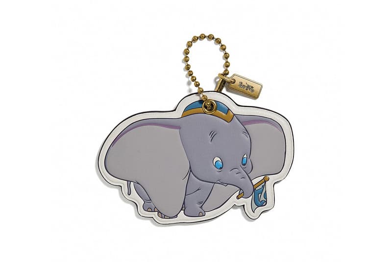 Disney x Coach Dumbo Keychain Grey Gold