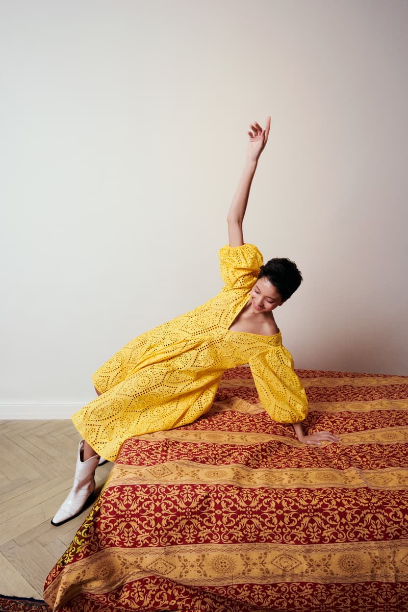 GANNI x mytheresa.com Spring Summer 2019 Capsule Collection Dress Yellow
