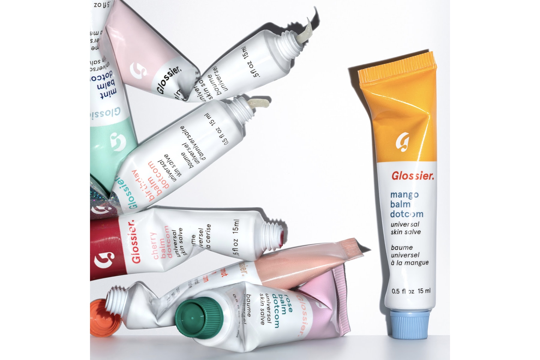 Glossier Launches Mango Balm Dotcom Lip-Balm Product Flavor New Release Drop Beauty Makeup 