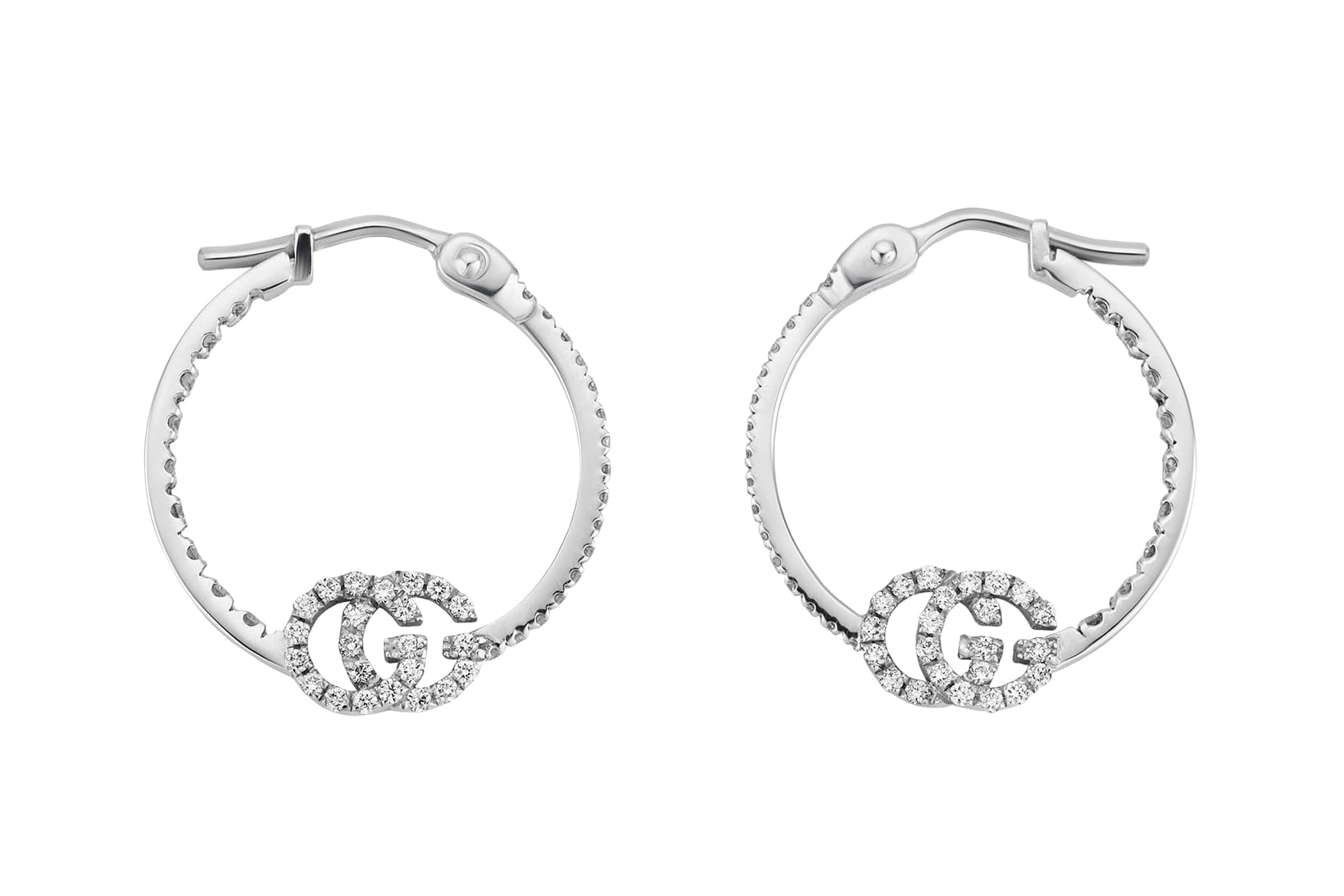 gucci hoop earrings silver